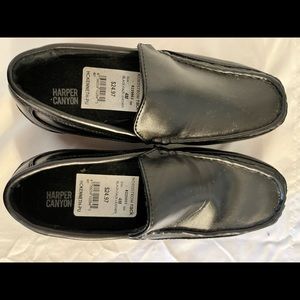 Kids faux leather dress shoes